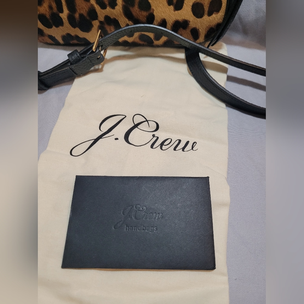 J. Crew leopard calf hair Devon Camera Bag - Picture 11 of 16